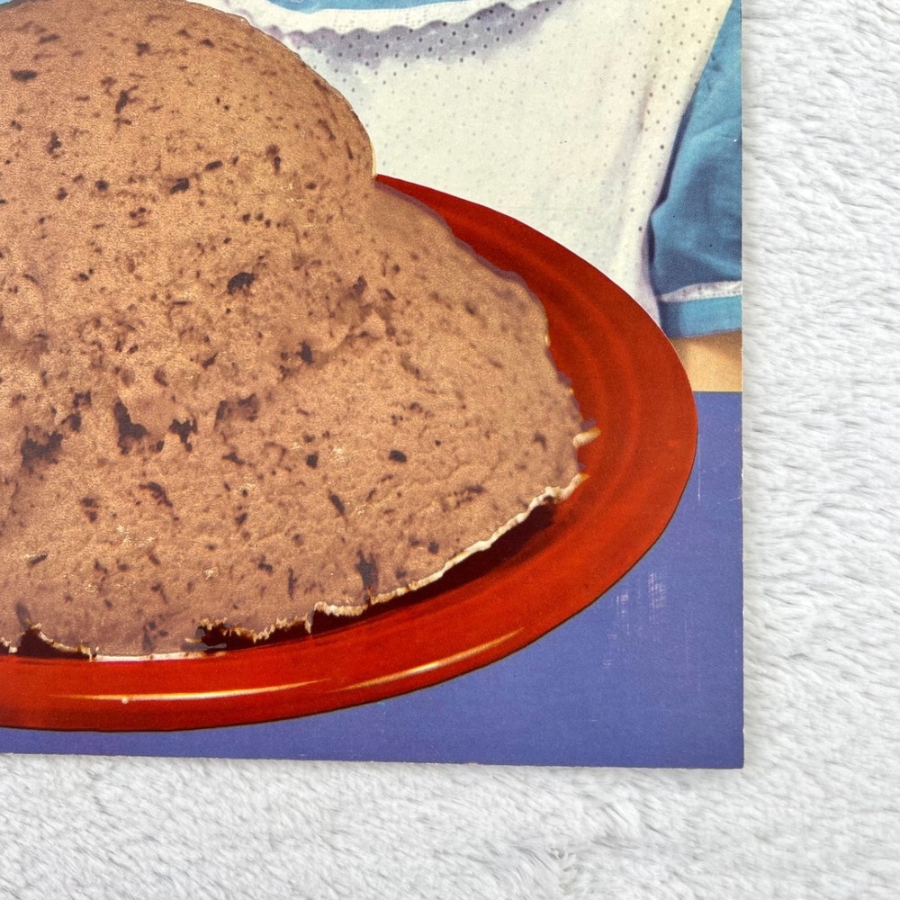 1950s Ice Cream Vintage Advertising Sign 20" Cardboard Girl Chocolate‎ Chip USA - Picture 9 of 10